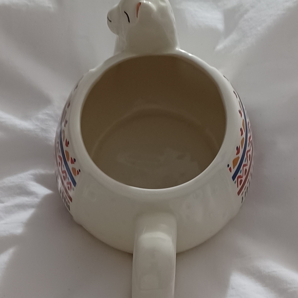 Large Whimsical Llama Ceramic Mug / Planter - Picture 5 of 12